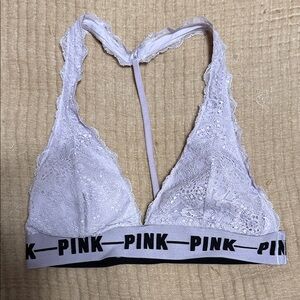 PINK Victoria's Secret White Lace Bralette